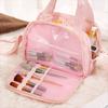Zipper Closure Travel Toiletry Bag Double Side Open Women Cosmetic Tote  Travel Use