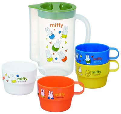 Skater Stacking Cups with Set of Water Miffy Made In Case, 4, Bottle, 21, Japan, KS32-A