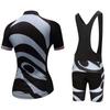 Summer Short Riding Bicycle Cycling Clothing Set Women Sport Jerseys Suits Black Bib Pants