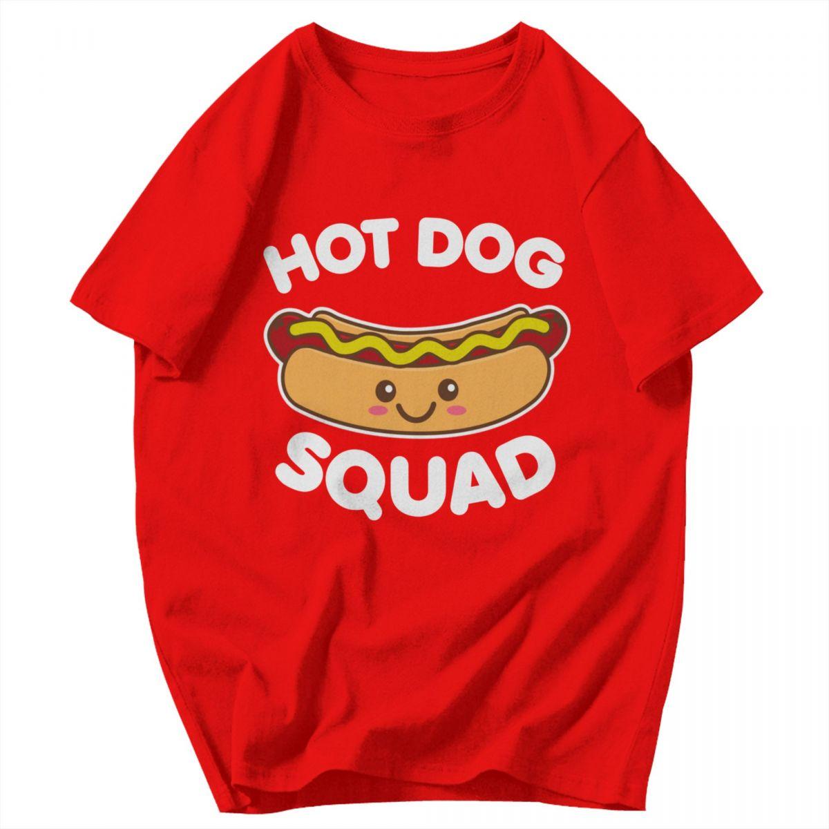 Men T Shirt Hot Dog Squad Cool Hotdog Unique Y2K Graphic Customized Unisex Clothing T Shirts S