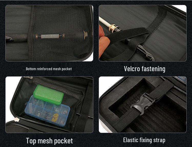 ABS Hard Shell Fishing Tackle Bag - Raft Reel & Rod Baitcasting Bag (80/95/105/115/125 Sizes)