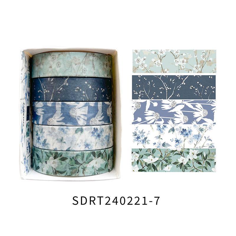 Frühlingsblumen-Romanze Washi Tape & Sticker-Set für Planer