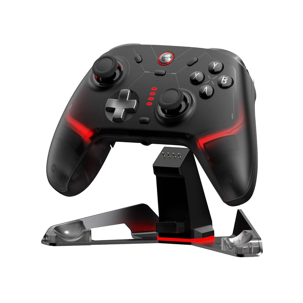Wireless Gaming Controller with Hall Effect Joystick - Compatible with Switch, PC, IPhone & Android (Bluetooth/2.4G/Wired)