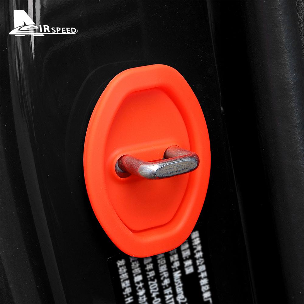2PCS Door Lock Buckle For Ford Mustang S650 GT 2024 2025 LHD RHD Car Door Damping Cushion Silicone Protect Shock Absorbing Pad