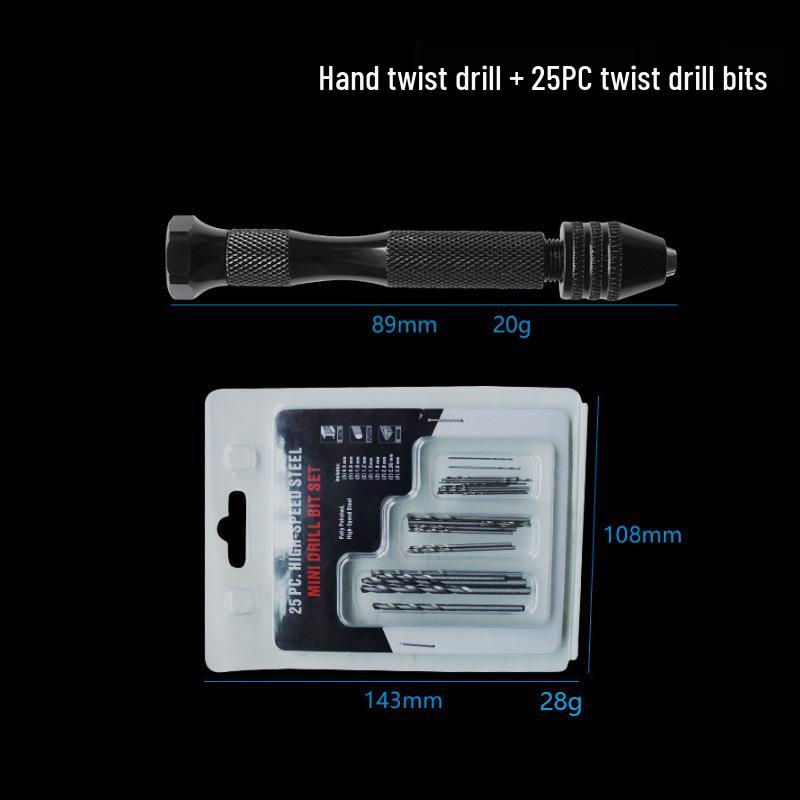 Black Hand Golden Bodhi Woodworking Spiral Drill Bit Set 0.3-3.4mm