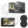 9+2Pack Lens Tempered Glass Screen Protector Kit for DJI Osmo Action 5Pro/4/3 Camera with Silicone Lens Cover Ultra HD Hardness
