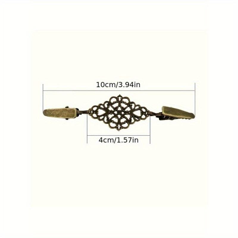 1pc Retro Sweater Clip, Geometric Hollow Out Style Duck Clip Brooch Pin, For Cardigans, Shawls, Clothes Valentine's Day