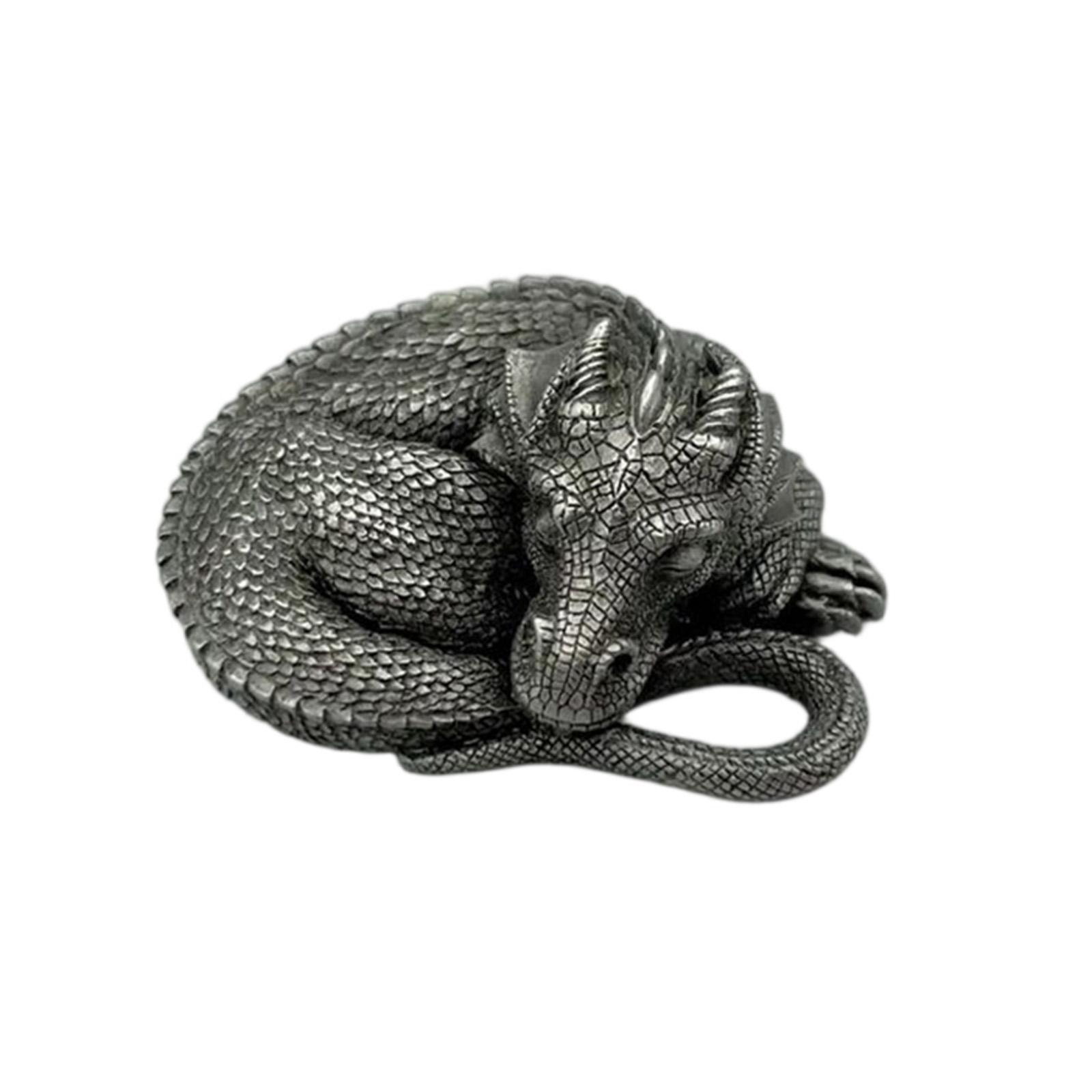 

Sleeping Dragon Shape Ornaments Home Table Decoration Resin Crafts Gift One Size
