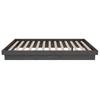 Vidaxl Bed Frame, Gray, Solid Wood, 120X190 Cm, Double