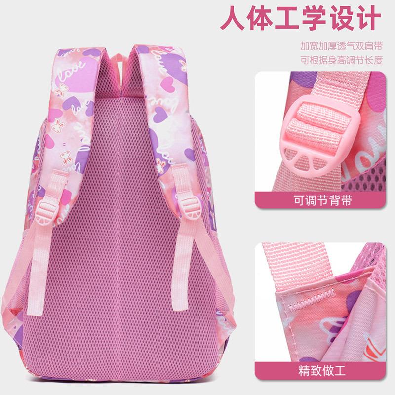 Korean Style Cartoon Large Capacity Backpack Lightweight Ergonomic School Bag for Students Multi-Color less