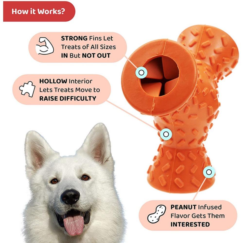 Pet toy bite-resistant leaking rubber three-sided leaking dog puzzle side herding large dog