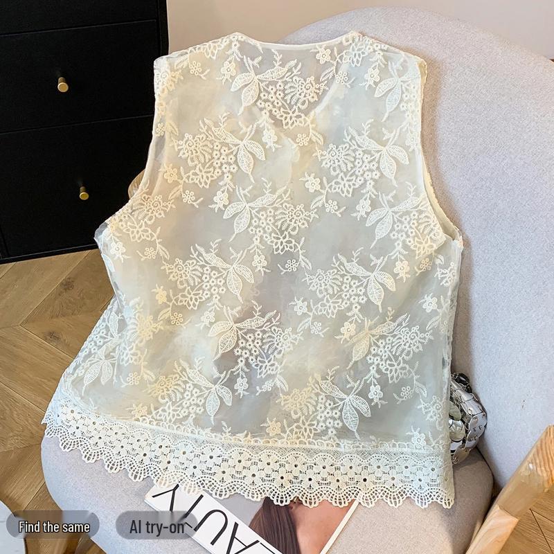 2026 Summer Women's Chinese Embroidered Beaded Vest Shawl Jacket