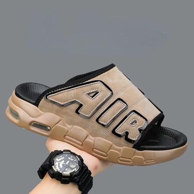 Sandales d'été pour hommes Graffiti Sandales d'extérieur à semelle épaisse polyvalentes Plage Chaussures antidérapantes Respirantes Pantoufles d'été pour hommes de créateur à bout ouvert