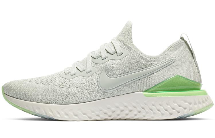 Nike Epic React Flyknit 2 Light Silver Lime Blast Women s BQ8927-005 44.5