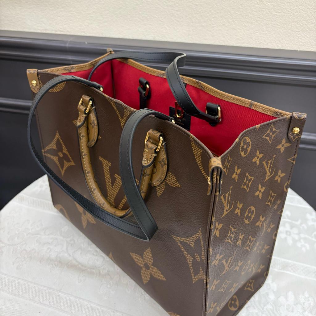 [Pre-Owned] Louis Vuitton Onthego MM 'Brown Giant Monogram/Brown Monogram Reverse Canvas' - Very Good #FCPG2