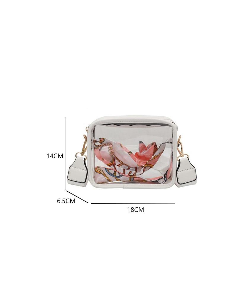 Azura Exchange Clear PVC Leather Strap Crossbody Bag - Pu Leather