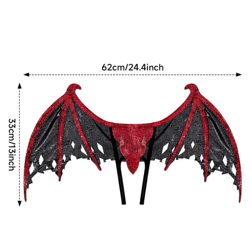 Glittering Dragon Wing Costume Accessory Role Playing Easy Wear For Cosplay And Halloween Parties