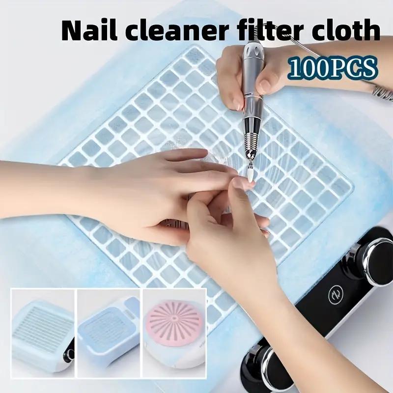 100pcs Disposable Nail Art Vacuum Dust Collector Non-Woven Filter Paper Pink/Blue/White Paper Manicure Machine Dust Filter Paper