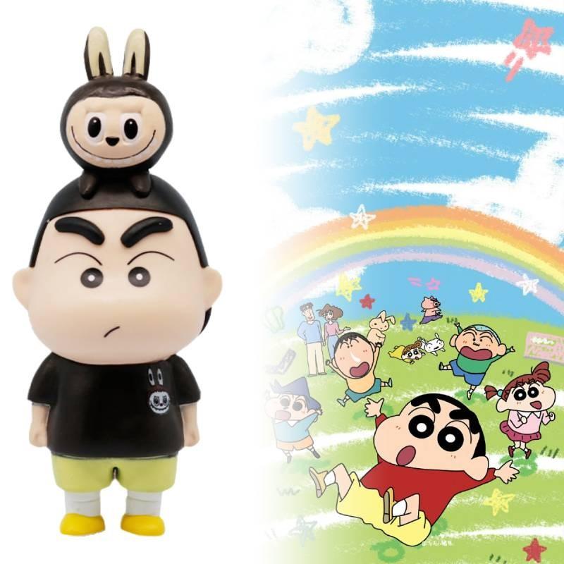 Adorable Crayon Shin Chan Labubu Figurine Perfect For Collectors And Fans Alike