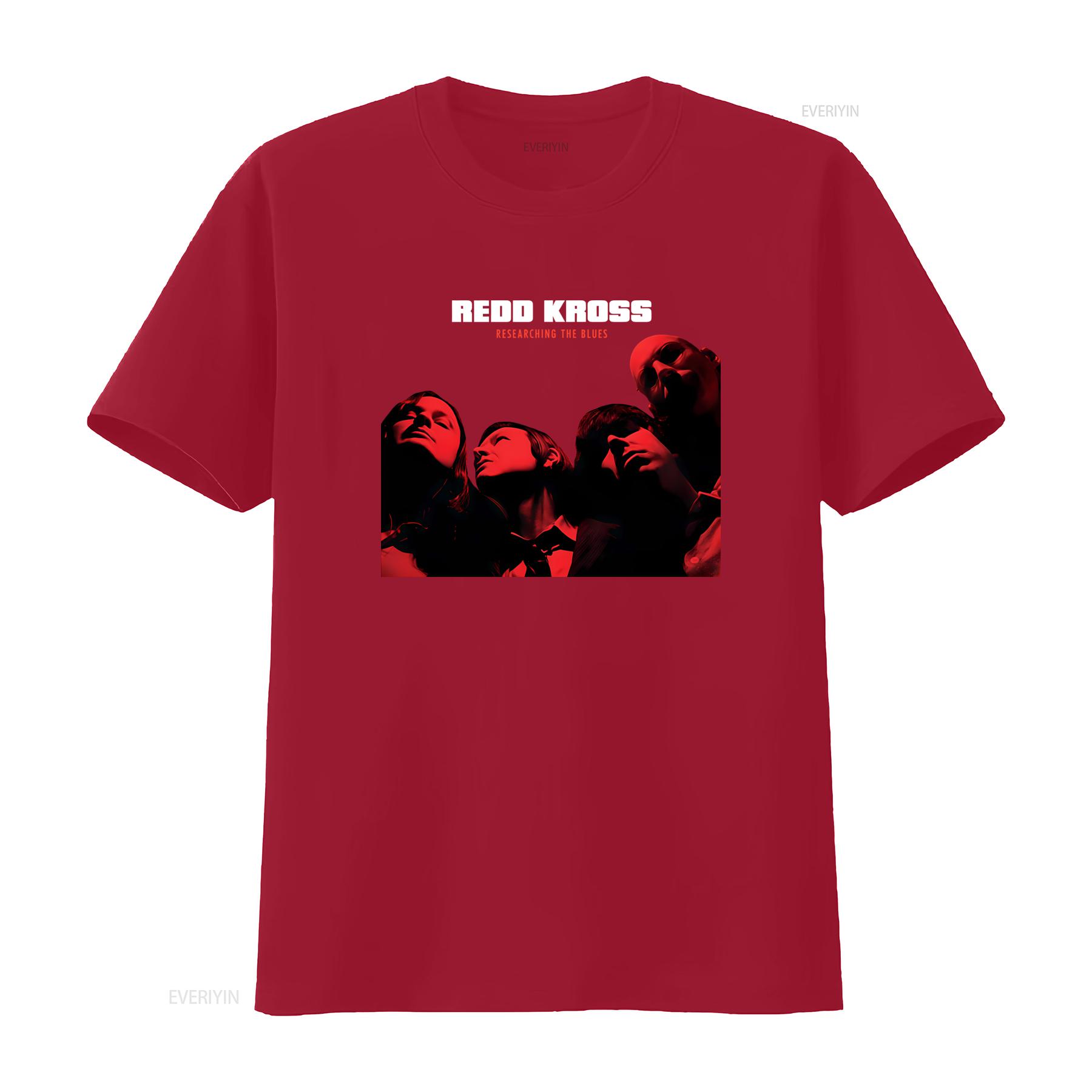 

REDD KROSS Heavy Cotton T Shirt S 4XL Researching The Blues Band Print vintage Washed Soft Casual Comfortable streetwear S