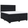 Exclusive House - Bed Slatted Base with Mattress Black 180x200 Cm Velvet