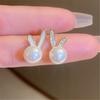 Delicate Floral Rabbit Ears Studs With Imitation Pearls Trendy Easter Jewelry For Women Fashionable Holiday Gift