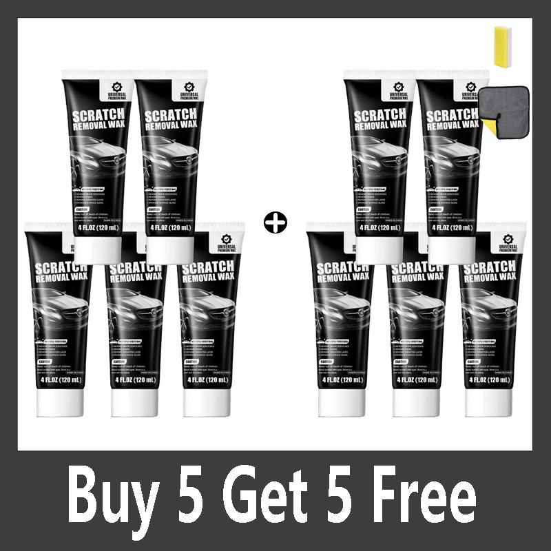 120ml Car Scratch Remover Wax Universal Repair Polishing Compound for Deep Scratches with Sponge and Cloth Scratch Removal Wax