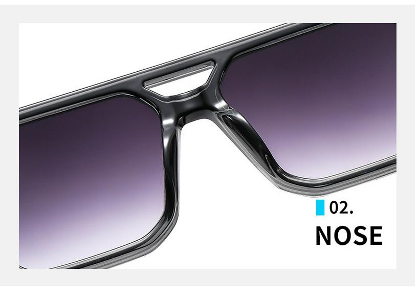 New Color Block Double Bridge Rivet Sunglasses - Unisex European-American Style Sports and Candy Color Glasses