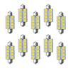 10pcs 41MM 5050 8SMD Festoon White Dome Map Trunk LED Light Lamp Bulbs 212-2 578 569