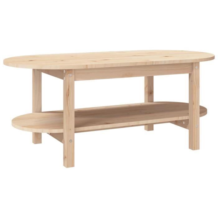 VidaXL Table basse 110x55x45 cm Bois massif de pin 822287