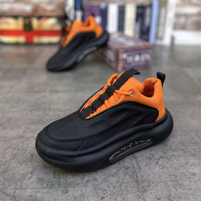 Fashion Sneakers Men Designer Air Cushion Sport Shoes Fashion Casual Leather Mesh Breathable Height Increased Flat Platform Shoes