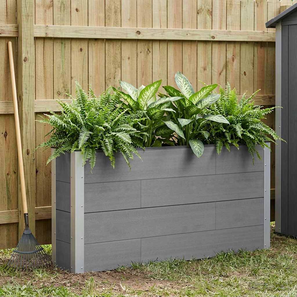 Raised Garden Bed Gray 150 x 30 x 72 cm