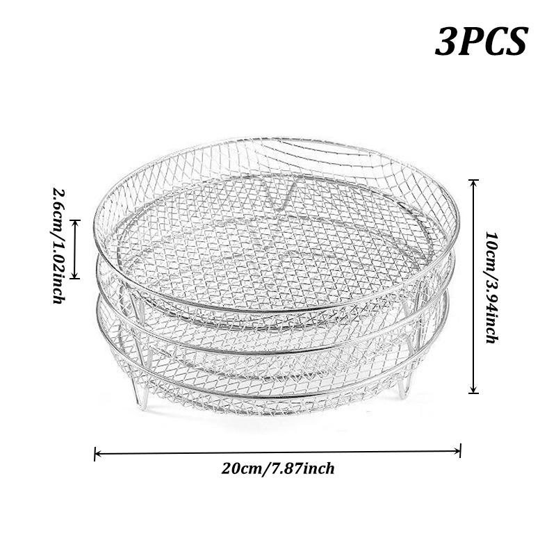 Air Fryer Baking Rack Stackable Stainless Steel Air Fryer Basket Accessories for Baking Roasting, Oven & Dishwasher Safe