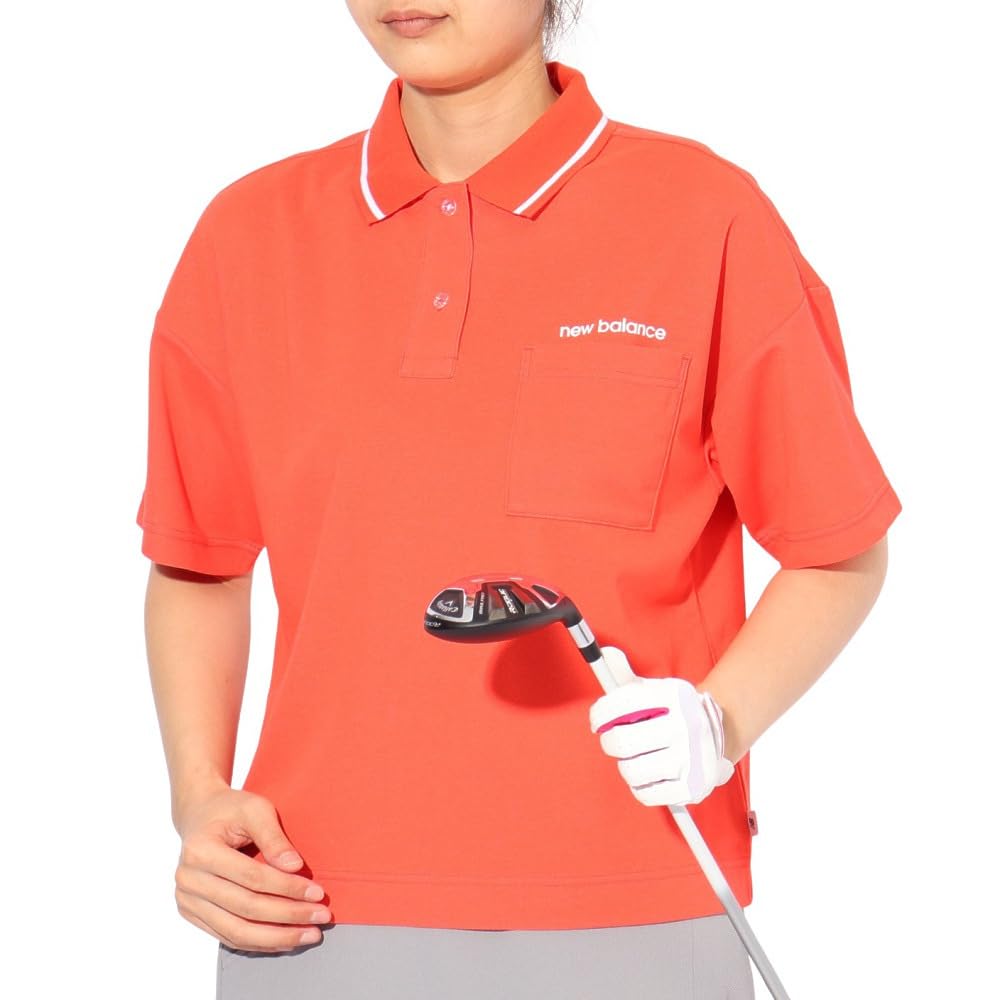 

Golf Short Sleeve Big Polo Shirt Quick 2 [New Balance] Women s (Moisture Absorbent, Drying, Stretchy) / 012-5160501 101_Red [L]