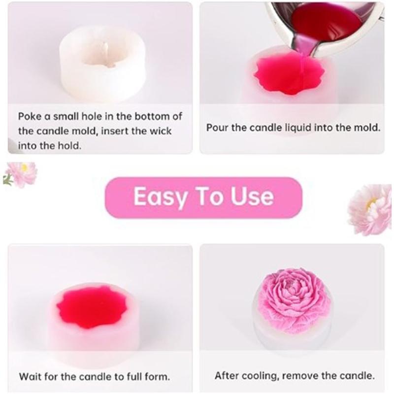 Silikonové formy na výrobky Opakovaně použitelné odlitky Epoxidové formy 3D výroba svíček Jemné silikonové DIY 3D ruční výrobky Roztomilé formy