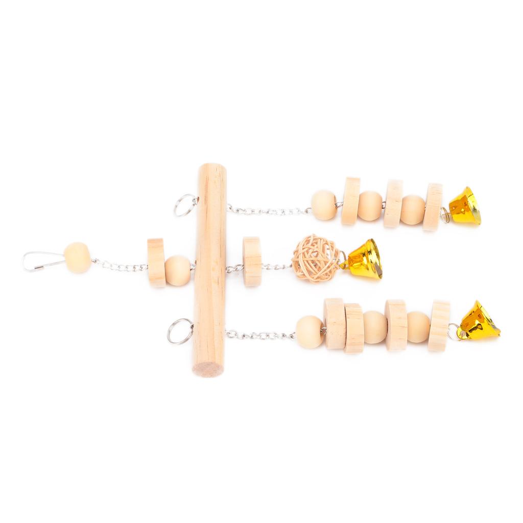Bird Swing Toy Hanging Swing Bells Chew Toy for Parrots Mynahs Macaws and Other Small Birds