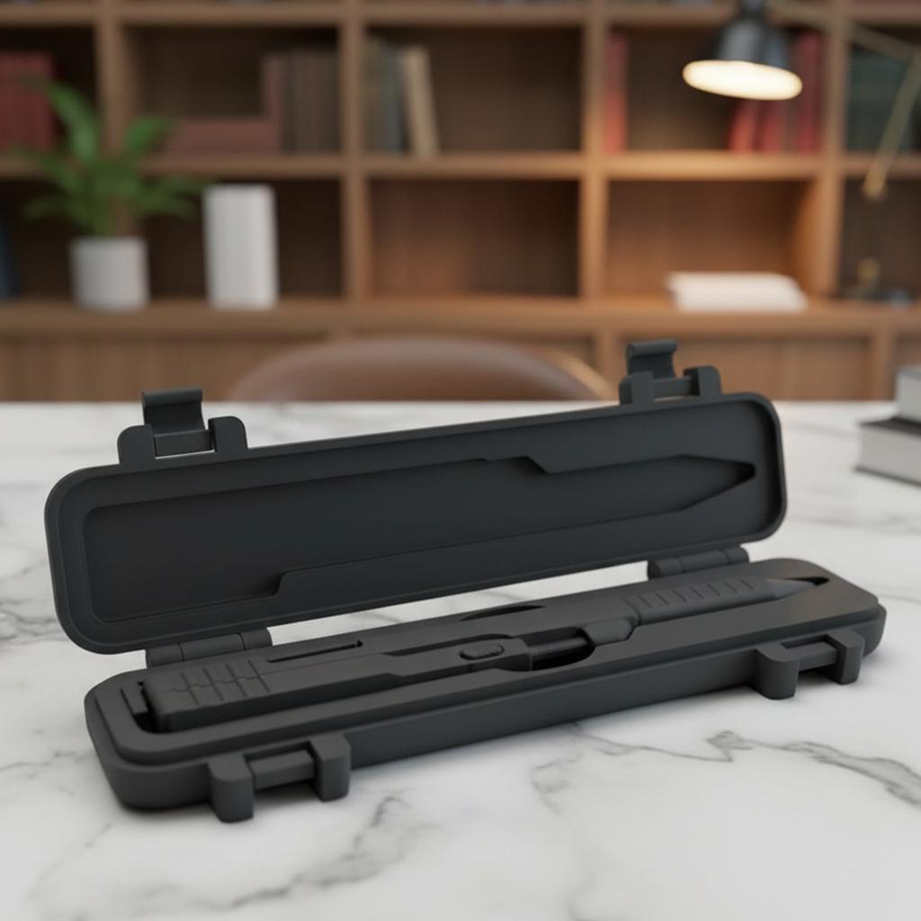 Tactical 3D Printed Slide Action Pens EDC W/ Case Refillable Smooth Ink Pen 3D Printed Tactical-Themed Pen for Men Gift