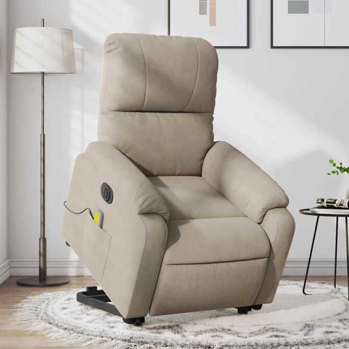 VidaXL Electric Massage Recliner Taupe 3204950