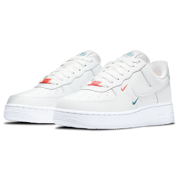 Nike Air Force 1 07 Essential Summit White Solar Red Women Sneakers CT1989-101