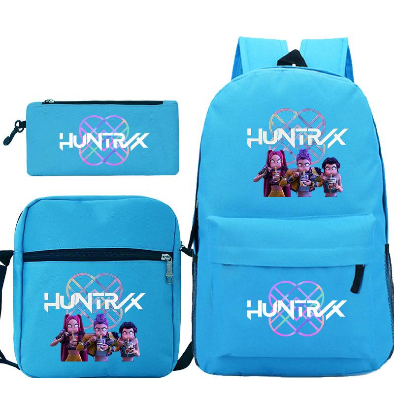Animation Cartoon Kinderrucksack Freizeit Federmäppchen Umhängetasche Dreiteiliges Set, Grund- und Sekundarschule Schultasche
