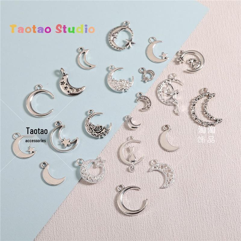 Moon Series Hollow Pendant Charms for DIY Beaded Jewelry