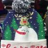 Christmas Hat With Led Light Christmas Light Up Sweater Knitted Beanie Xmas Hat for Adults Kids Christmas Decor Supplies