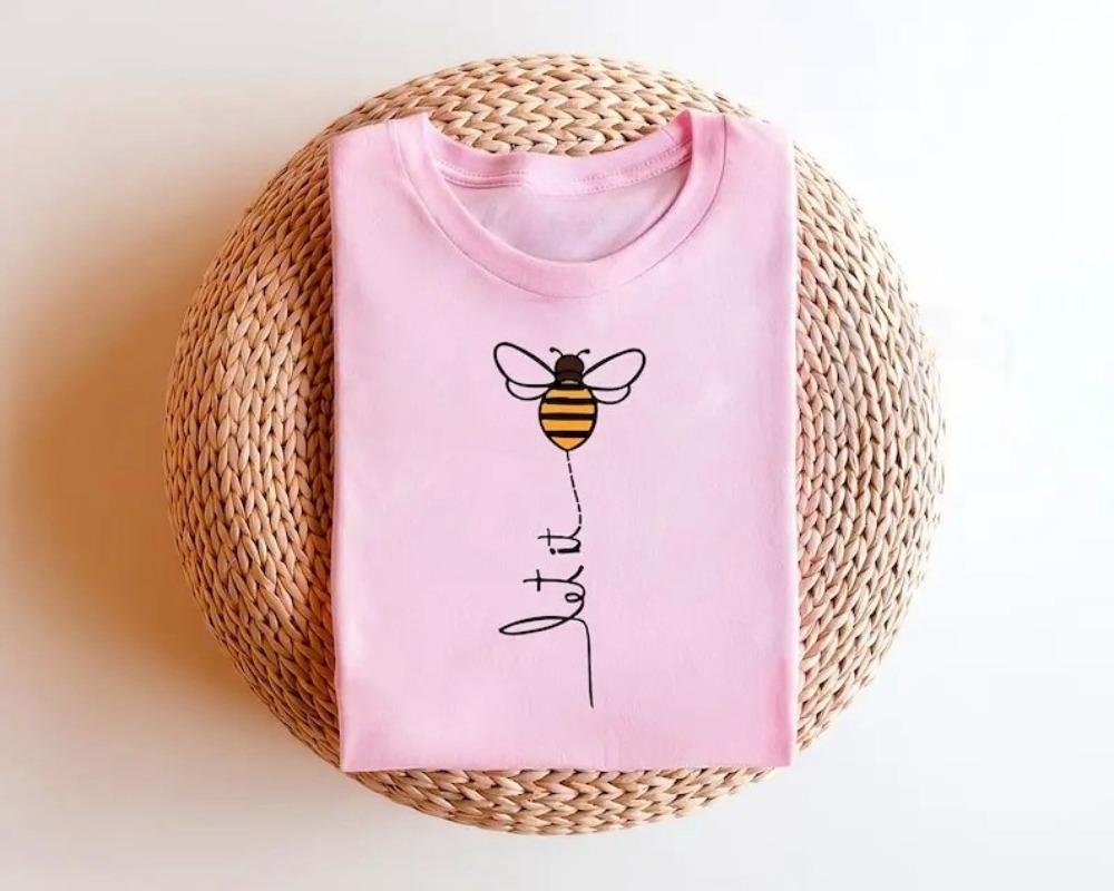 2026 Newest Woman Short Sleeved T Shirt Bee Lover Shirt Nature Lover Tee Let It Bee Harajuku Short Sleeve Casual Top