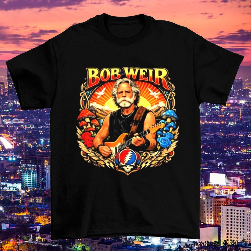 Bob Weir Guitar Illustration 19472026 Tshirt S to 5XL UR546 Unisex T-Shirt XL