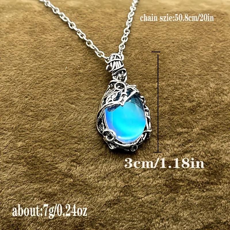 Mondlicht Wassertropfen Halskette, Vintage Schmuck, magische Accessoires, Geheimnis, Design Sinn, Hexe, Gothic, Ast, Choker Für Frauen Mann