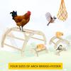 4Pcs Chicken Perch Toys with Net Bag Wooden Chicken Roosting Bar Perch Chick Perch Stand Fun Chicken Toy Stand for Chicken Bird
