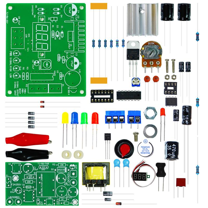 Digital Display Adjustable Switching Power Supply Kit LM317 DC Regulated Power Supply Electronic DIY Soldering Kit