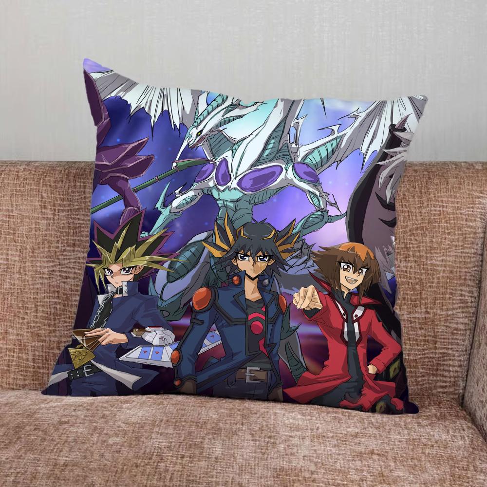 Anime Cool Yu Gi Oh Card Pillow Case For Home Bedroom Car Office Decoration Living Room Sofa Cushion Cover Suitable