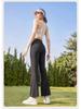 Plus Size Quick-Dry High Waist Micro Flare Pants - Breathable Ice Silk for Summer