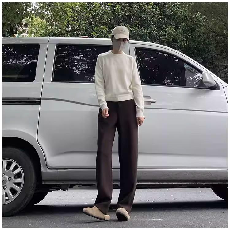 Pre-sale Winter Woolen Straight-Leg Floor-Length Slimming Loose Women's Pants